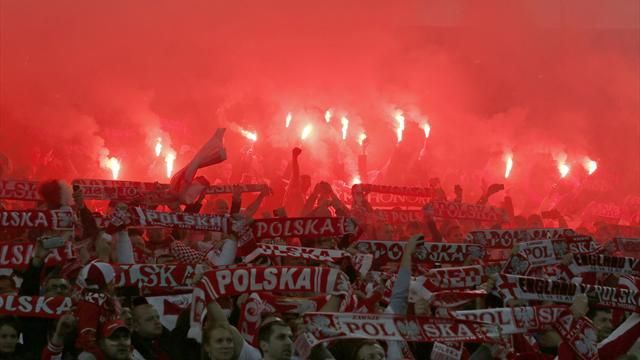 Polish fans let off the flares at World Cup qualifier, Wembley stadium, October 15, 2013. England won 2-0 Reuters pic
