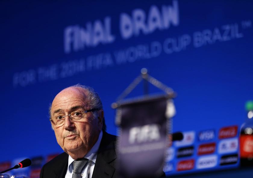 FIFA President Sepp Blatter at a news conference ahead of the 2014 World Cup draw at the Costa do Sauipe resort in Sao Joao da Mata, Bahia state, Brazil, December 5, 2013 Reuters