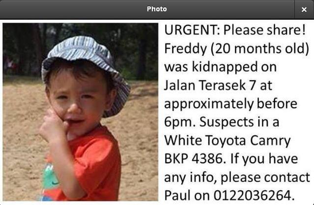 A twitpic of Freddie accompanied with a message that has been widely shared. 