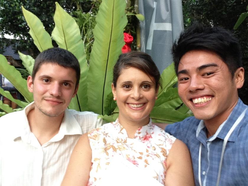  (left-right) Leroy Luar (Malaysia), Valentina Riccardi (Project Manager, Cultural Exchange) and Yordan Radichkov (Bulgaria) at the recently concluded 13th Annual Ubud Writers and Readers Festival.