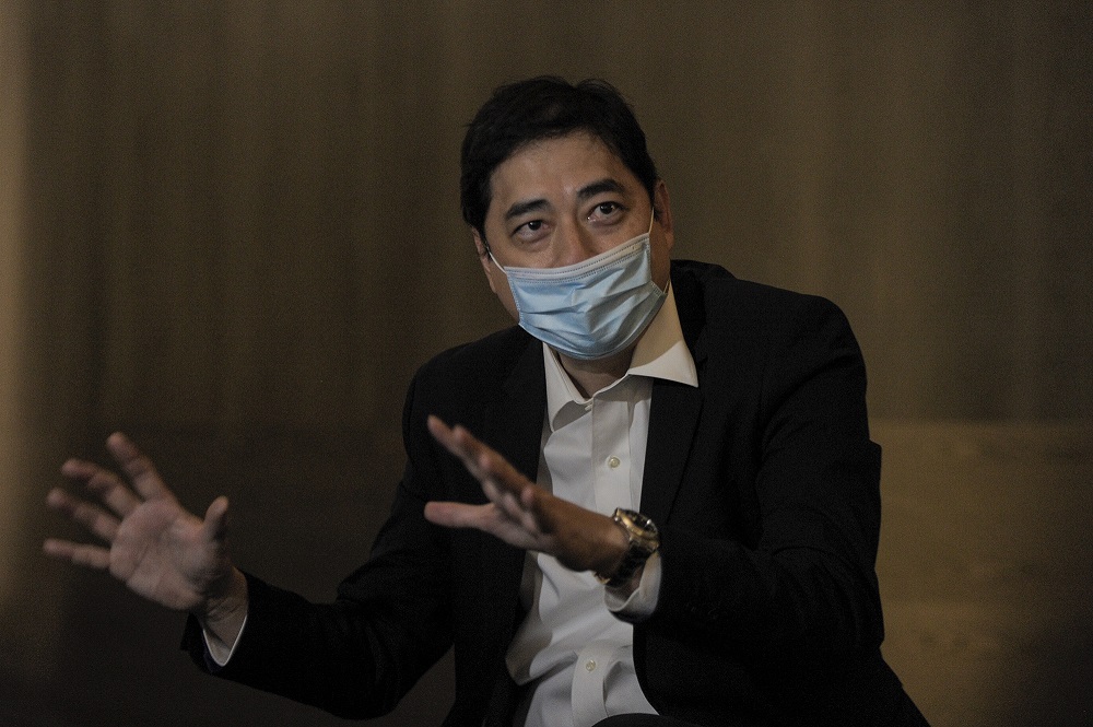Genting Malaysia Berhad’s Head of Business Operations and Strategies, Lee Thiam Kit, speaks to reporters during an interview session at Genting Highlands June 19, 2020. 