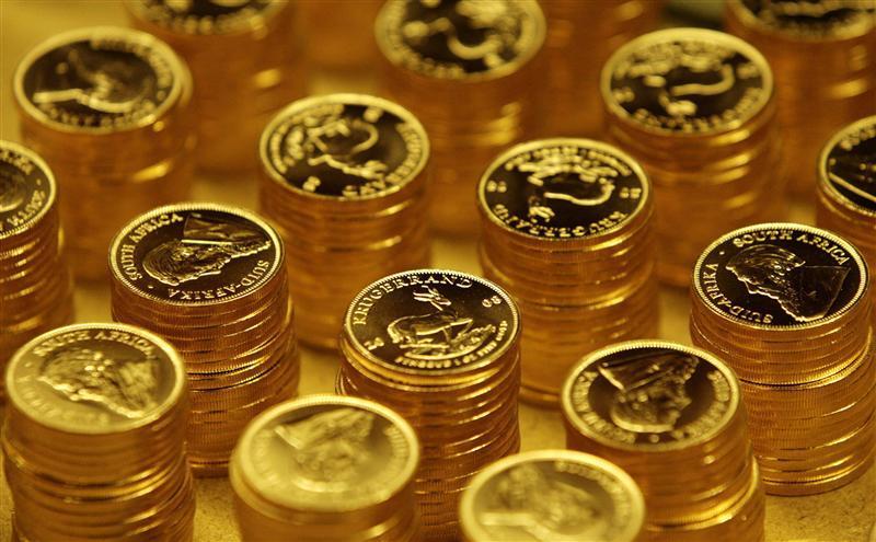 Gold bullion coins known as Krugerrands are pictured in the mint where they are manufactured in Midrand outside Johannesburg October 3, 2008. u00e2u20acu201d Reuters pic