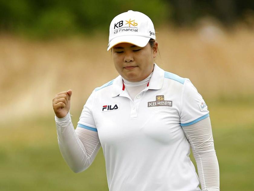 Park Inbee of South Korea reacts after making a birdie putt on the 6th hole during the second round of the 2013 US Womenu00e2u20acu2122s Open golf championship at the Sebonack Golf Club in Southampton, New York on June 28, 2013. u00e2u20acu201d Reuters pic