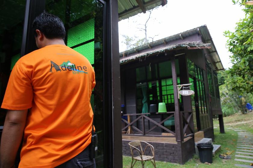 A staff busy working.
