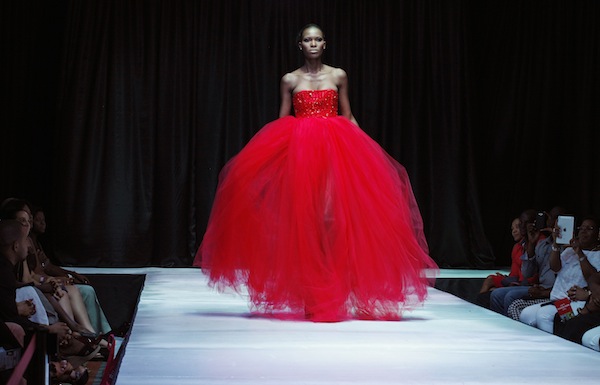 A model presents a creation by Montreal-based Haitian designer Helmer Joseph during Haiti Fashion Week 2013 in Port-au-Prince, September 21, 2013. u00e2u20acu201d Reuters pic