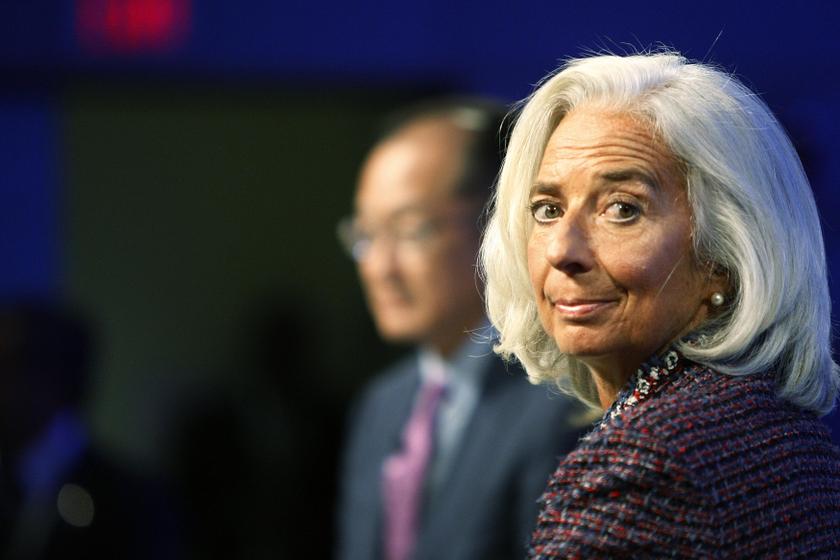 International Monetary Fund managing director Christine Lagarde (right) arrives to speak in a panel about their economic case for action on the climate, at the start of the annual IMF-World Bank fall meetings in Washington, October 8, 2013.  u00e2u20acu201d Reuters p