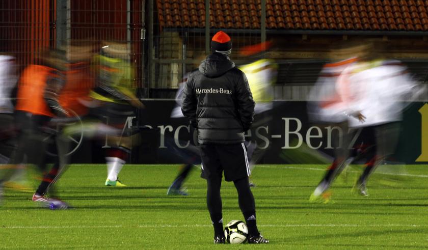 Joachim Loew, coach of the German national squad conducts a training in Munich November 12, 2013. u00e2u20acu201d Reuters pic