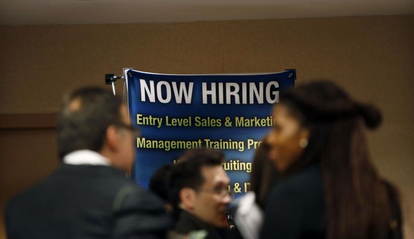 Job seekers wait to meet with employers at a career fair in New York City in this file photo from October 24, 2012.u00c2u00a0u00e2u20acu201d Reuters pic