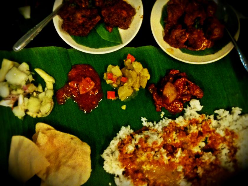 Where to start? — Banana leaf set at Passions of Kerala. — Picture by Eelee Koay