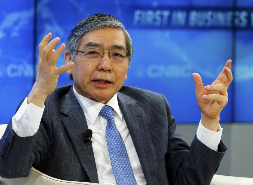 Haruhiko Kuroda, Governor of the Bank of Japan gestures during a session at the annual meeting of the World Economic Forum (WEF) in Davos January 24, 2014. u00e2u20acu201d Reuters pic