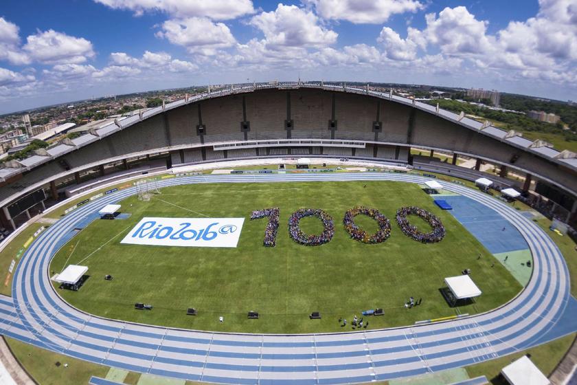 Some 1,000 young athletes celebrate 1000-day countdown to Rio 2016 Olympic Games, Brazilian School Youth Games in Belem, north Brazil, November 8, 2013 Reuters pic