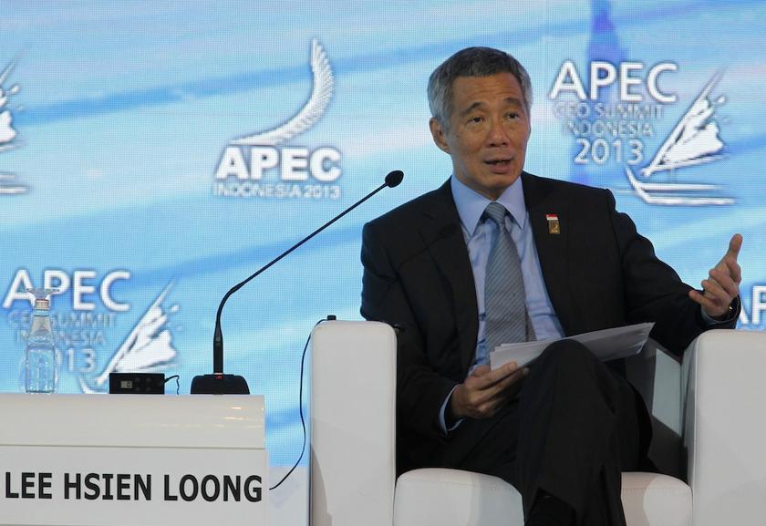 Singaporeu00e2u20acu2122s Prime Minister Lee Hsien Loong talks during a dialogue session at the Asia-Pacific Economic Cooperation (APEC) CEO Summit in Nusa Dua, Bali on October 6, 2013. u00e2u20acu201d Reuters pic