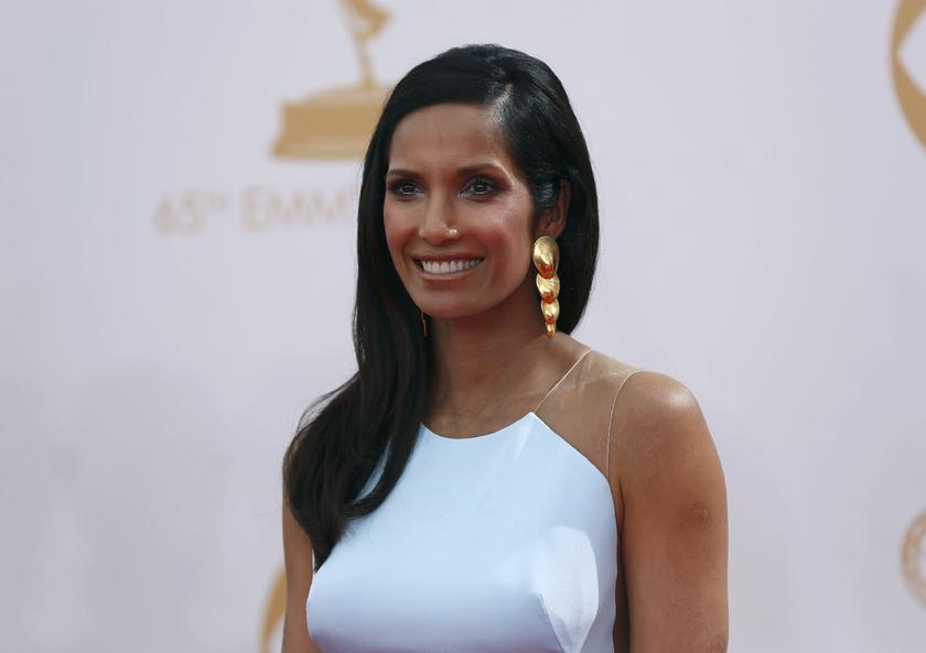 Television personality Padma Lakshmi, from Bravo Networks' ,Top Chef,, at the 65th Primetime Emmy Awards in Los Angeles September 22, 2013