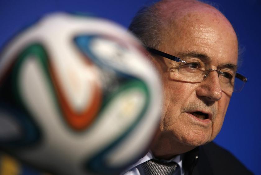 FIFA President Sepp Blatter at a news conference ahead of the 2014 World Cup draw at the Costa do Sauipe resort in Sao Joao da Mata, Bahia state, Brazil, December 5, 2013 Reuters