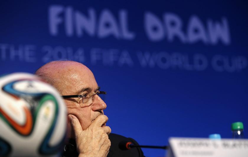 FIFA President Sepp Blatter at a news conference ahead of the 2014 World Cup draw at the Costa do Sauipe resort in Sao Joao da Mata, Bahia state, Brazil, December 5, 2013 Reuters