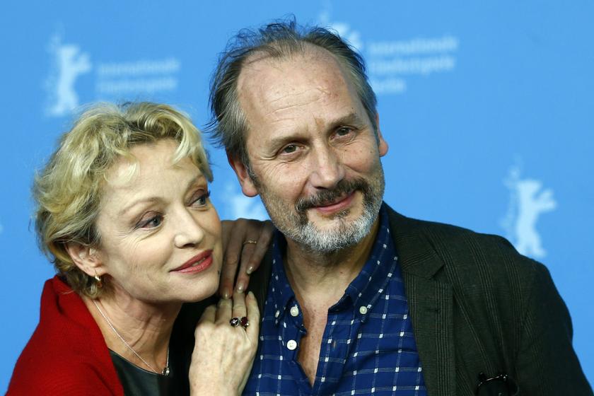 Cast members Caroline Silhol (left) and Hippolyte Girardot pose during a photocall to promote the movie 'Aimer, Boire Et Chanter' (Life of Riley) at the 64th Berlinale International Film Festival in Berlin February 10, 2014. u00e2u20acu201d Reuters pic