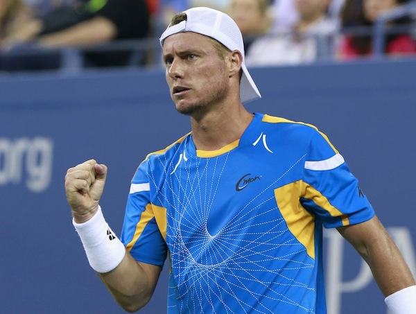 Lleyton Hewitt of Australia celebrates in the 5th set against Juan Martin Del Potro of Argentina at the US Open tennis championships in New York, August 30, 2013. u00e2u20acu201d Reuters pic
