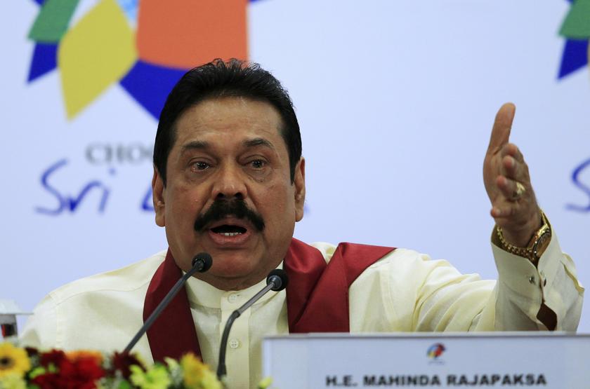 Sri Lankan President Mahinda Rajapaksa gestures as he speaks during a news conference at the Commonwealth Heads of Government Meeting (CHOGM) in Colombo November 17, 2013.  u00e2u20acu201d Reuters pic