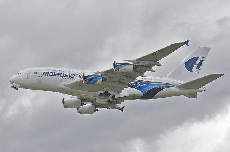 A Malaysia Airlines Airbus A380. u00e2u20acu201d Picture courtesy of Wikimedia Commons