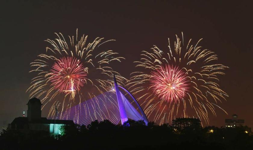 Fireworks light up the sky over Putrajaya at the National Day countdown marking the 56th anniversary of the countryu00e2u20acu2122s independence, early August 31, 2013. u00e2u20acu201d Reuters pic