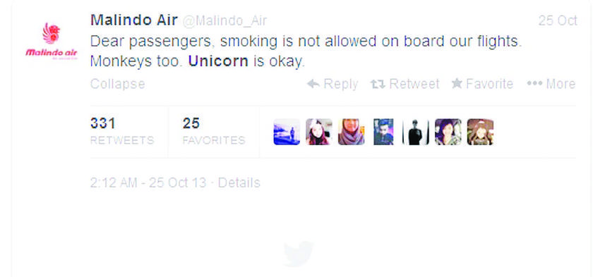 The security breach on Malindo Air's official Twitter account led to much embarrassment for the airline. 