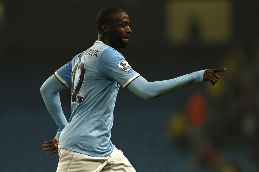 Manchester City's Yaya Toure celebrates after scoring during their English League Cup match against Wigan Athletic at The Etihad Stadium in Manchester, September 24, 2013. u00e2u20acu201d Reuters pic