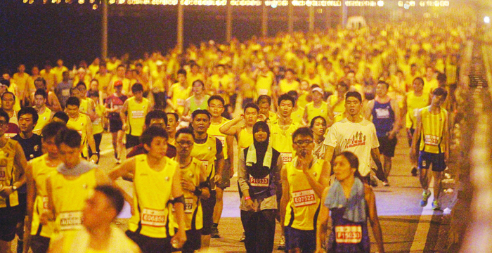 The throng of participants at the event.