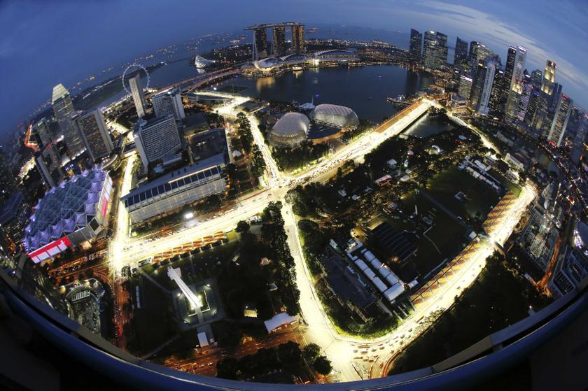 The Marina Bay Formula One street circuit is illuminated at dusk in Singapore in this September 17, 2013 file photo. u00e2u20acu201d Reuters pic