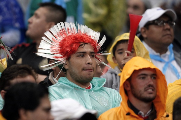 Mexico fans react during their 2014 World Cup qualifying match against Honduras at Azteca stadium in Mexico City September 6, 2013. u00e2u20acu201d Reuters pic