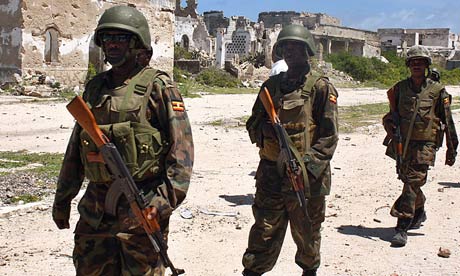 AMISOM soldiers are drawn from the militaries of Uganda, Burundi, Djibouti, Sierra Leone and Kenya. u00e2u20acu201d AFP pic