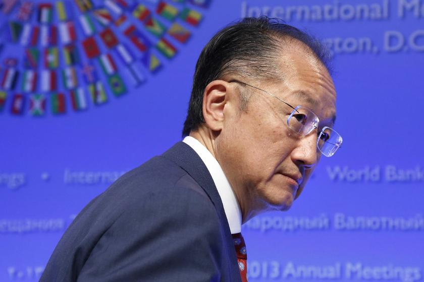World Bank President Jim Yong Kim departs at the end of a final news conference following the annual IMF-World Bank fall meetings in Washington, October 12, 2013 Reuters pic