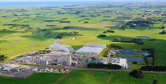Warrnambool Cheese & Butter operation in south-west Victoria Australia 