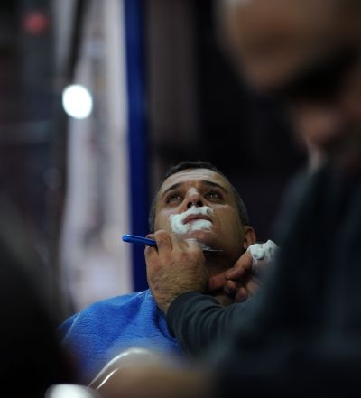 A barber shaves a man on January 25, 2013, in Istanbul. Already known the world over for its baths, coffee and sweet Turkish delights, Turkey is on the road to adding another item to its roster of specialities: the moustache. u00e2u20acu201c AFP pic