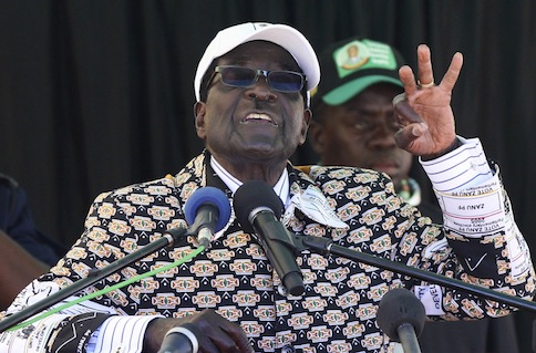 Zimbabwe President Robert Mugabe addresses an election rally in Bulawayo, about 439km west of the capital Harare, July 27, 2013. u00e2u20acu201d Reuters pic 