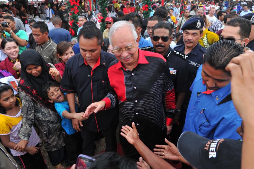 Prime Minister Datuk Seri Najib Razak arriving at the national Christmas celebration at the Esplanade in Penang, December 25, 2013. u00e2u20acu201d Picture by Mohamad Sayuti