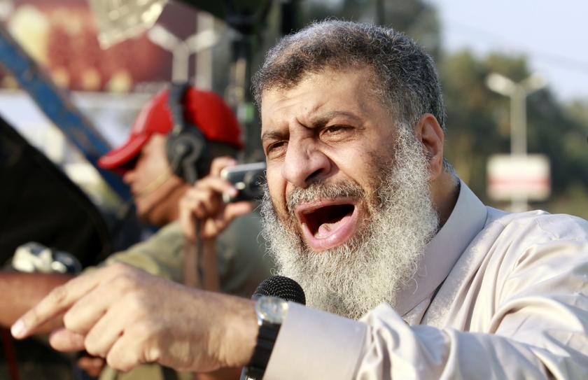 Brotherhood leader Asem Abd-ElMaged delivers a speech to supporters of deposed Egyptian President Mohamed Mursi during a protest in Cairo July 7, 2013. u00e2u20acu201d Reuters pic