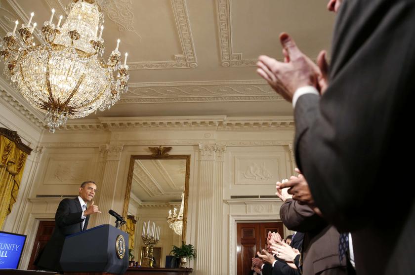 US President Barack Obama is applauded  in the East Room at the White House in Washington, February 12, 2014. u00e2u20acu201du00c2u00a0Reuters pic