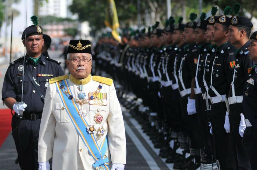 Penang Yang Di-Pertua Negeri Tun Abdul Rahman Abbas inspecting the guard of honour at the opening of the Penang state assembly meeting in George Town on July 2, 2013. u00e2u20acu201d Picture by K.E. Ooi