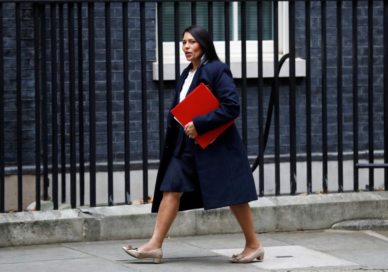 Priti Patel, Britain's Secretary of State for International Development arrives in Downing Street, in London October 31, 2017. u00e2u20acu201d Reuters pic