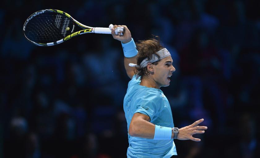 Rafael Nadal of Spain returns the ball during his men's singles tennis match against Roger Federer of Switzerland at the ATP World Tour Finals at the O2 Arena in London November 10, 2013. u00e2u20acu201d Reuters pic 