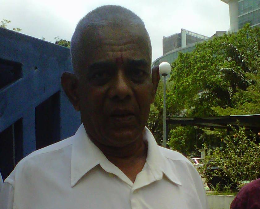 P. Ramakrishnan, father of MyWatch chief R. Sri Sanjeevan. u00e2u20acu201d Picture by Liyana Shazreen