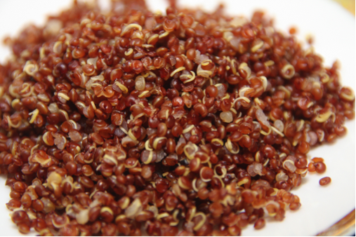 Cooked red quinoa — wikipic