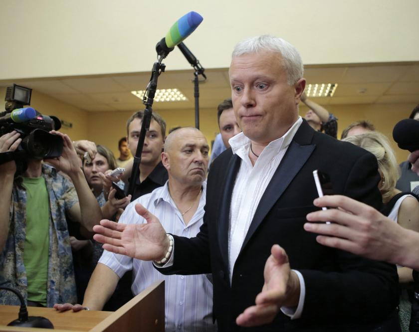 Russian media magnate Alexander Lebedev talks to media after his hearing in a courtroom in Moscow, July 2, 2013. u00e2u20acu201d Reuters pic