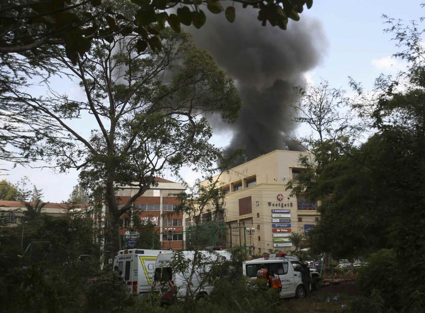 Smoke rises from Westgate shopping centre in Nairobi following a string of explosions during the third day of a stand-off between Kenyan security forces and gunmen inside the building September 23, 2013.u00e2u20acu201d Reuters pic