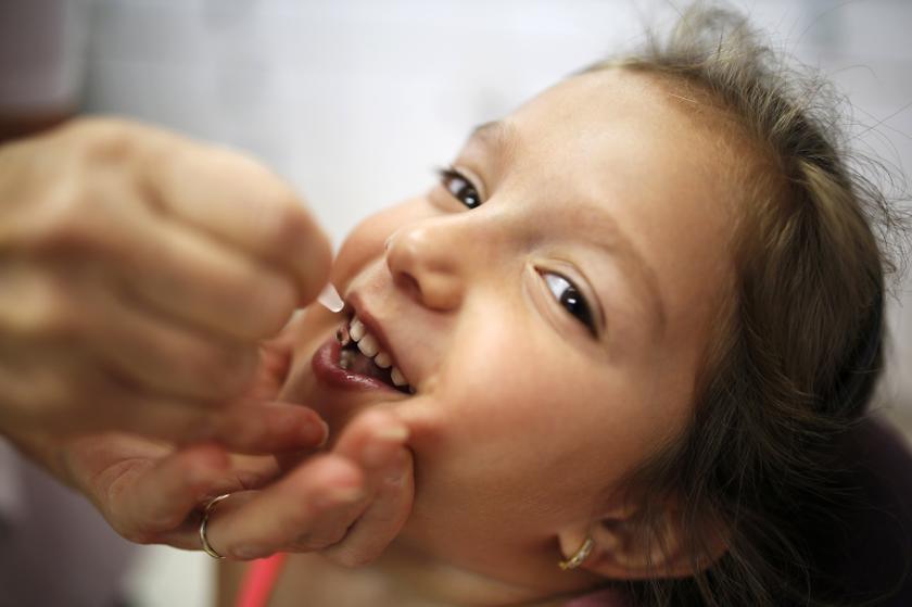 An Israeli child receives a polio vaccine as part the government's immunisation campaign against the disease in the southern city of Beersheba August 5, 2013. u00e2u20acu201d Reuters pic