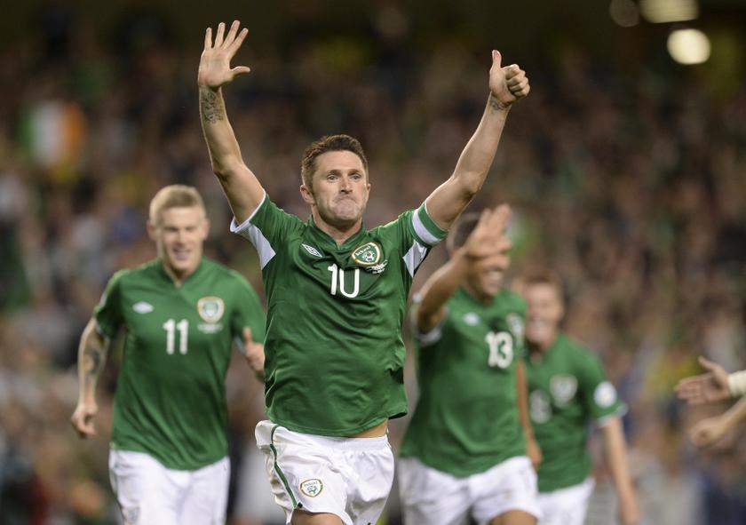 Ireland's Robbie Keane (C) celebrates his goal against Sweden during their World Cup qualifying soccer match at The Aviva Stadium in Dublin September 6, 2013. u00e2u20acu201d Reuters pic