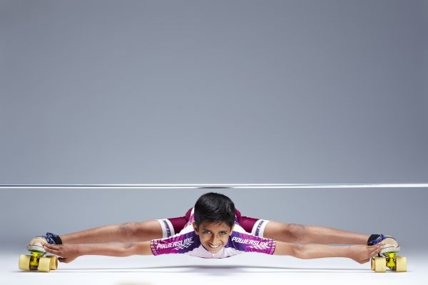Indiau00e2u20acu2122s Rohan Kokane holds the world record as the lowest limbo skater. u00e2u20acu201d AFP pic