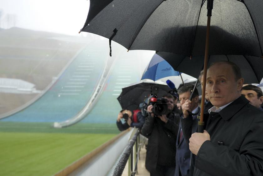 Russia's President Vladimir Putin (front) visits the 'RusSki Gorki' Jumping Center at the Krasnaya Polyana resort near the Black Sea city of Sochi November 27, 2013. u00e2u20acu201d Reuters pic