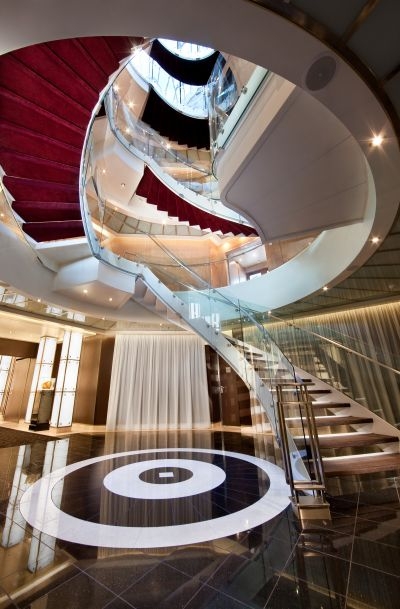 The atrium of the Seabourn Quest.