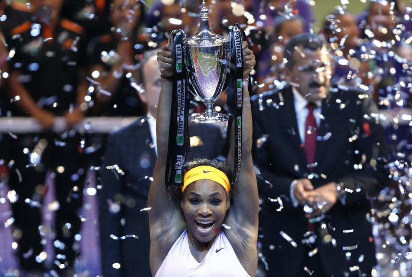 Serena Williams of the U.S. celebrates her victory against Li Na of China after their WTA tennis championships final match in Istanbul, October 27, 2013. Reuters pic